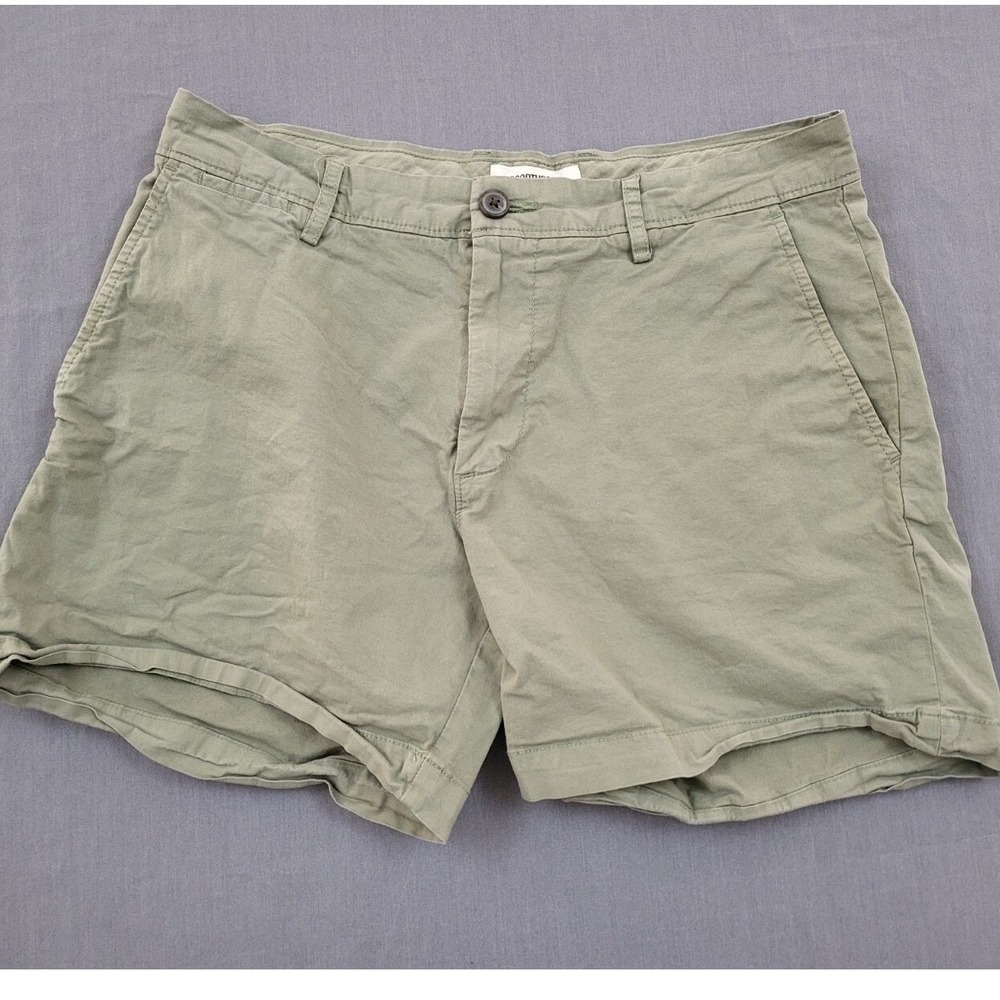Goodthreads Womens Olive Green Chino Shorts Size 31 Cotton Stretch Mid Rise 4in‎